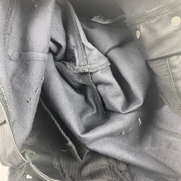 Free People Ziggy Overalls Jumpsuit Faux Leather Women's Size Small Black - Picture 13 of 16